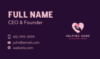 Hand Heart Charity Business Card Image Preview