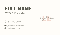 Designer Boutique Lettermark Business Card Design