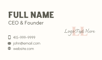 Designer Boutique Lettermark Business Card