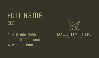 Luxurious Winged Lion Business Card Image Preview