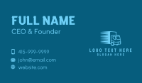 Blue Transport Truck Business Card