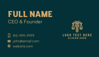 Gold Legal Justice Scale Business Card