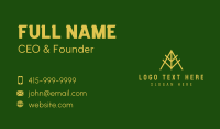 Gold Leaf Letter A  Business Card