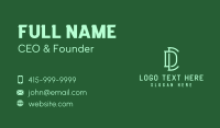 Green Tech Letter D  Business Card Design