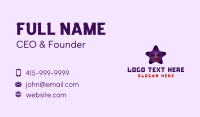 Angry Purple Star Business Card
