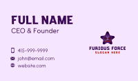 Angry Purple Star Business Card Image Preview