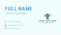 Cartoon Earth Globe Business Card