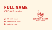 Vegan Ramen Bowl Business Card