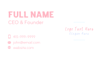 Playful Handwritten Wordmark Business Card