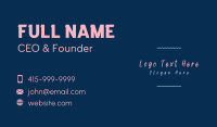 Playful Handwritten Wordmark Business Card