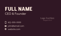 Classy Elegant Wordmark Business Card Design