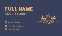 Horse Ornament Crest Business Card Image Preview