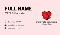 Oven Glove Heart Business Card