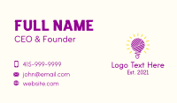 Light Bulb Crochet  Business Card Design