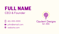 Light Bulb Crochet  Business Card Image Preview