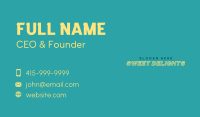 Creative Outlined Wordmark Business Card