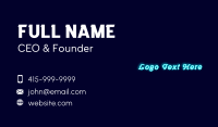 Neon Signage Company Business Card Design