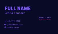 Retro Neon Wordmark Business Card