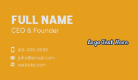 Classic Script Wordmark Business Card