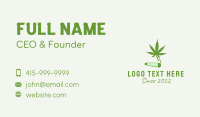 Medical Marijuana Smoke  Business Card