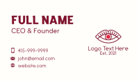 Lip Eye Monoline Business Card Design