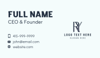 Fashion Boutique Letter R & Y  Business Card