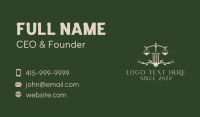 Justice Business Card example 1