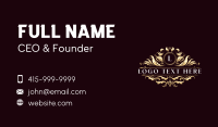 Floral Luxury Crest Business Card