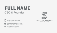 Gray Construction Letter S Business Card