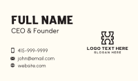 Simple Startup Letter X Business Card