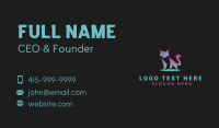 Gradient Abstract Fox Business Card