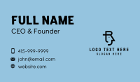 Person Head Letter R Business Card