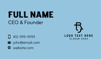 Person Head Letter R Business Card Design