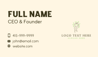 Leaf Nude Woman Business Card Design