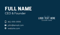 Generic Enterprise Wordmark Business Card