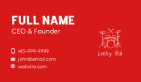 Drum Set Doodle Business Card Image Preview