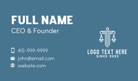 White Scale Judiciary  Business Card Design