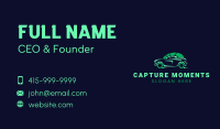 Green Vehicle Speedometer Business Card Design