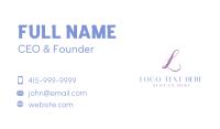 Luxe Lifestyle Letter Business Card