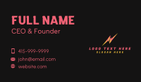 Electric Bolt Letter N Business Card