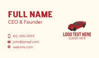 Red Racing Car Business Card