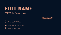 Playful Business Card example 4