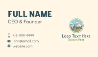Summer Outdoor Camping  Business Card