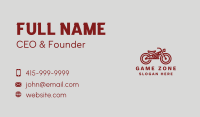 Red Steampunk Motorcycle Business Card