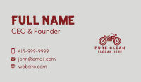 Red Steampunk Motorcycle Business Card Design