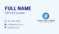 Plumbing Pipe Letter P Business Card Design