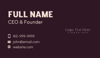 Elegant Firm Wordmark  Business Card