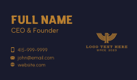 Gold Medieval Eagle Business Card Design