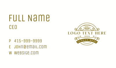 Premium Ornamental Crest Business Card