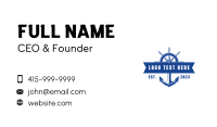 Sea Ferry Anchor Wheel Business Card